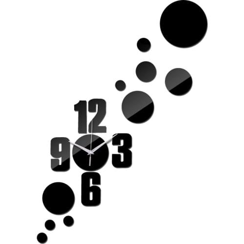 New deaign diy home decor quartz wall clocks modern style wall watches geometric mirror acrylic material wall sticker