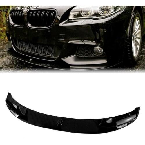Vehicle Front Bumper Spoiler For 2011 2013 2014-2016 BMW F10 5 Series M Sport Glossy Black Car Exterior Lower Trim Splitter Lip