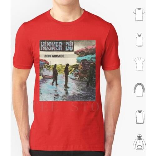 Full Color Zen Arcade Husker Du 1984 Classic College Radio Punk And Indie T Shirt DIY Big Size 100% Cotton Full Color Zen