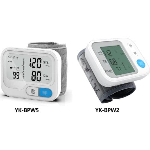 Portable Digital Wrist Blood Pressure Meter LCD Large Screen Accurate Automatic Measurement Two Users 99 Groups Memory