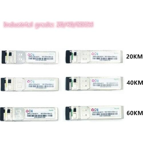 SFP 10G LC 20/40/60KM 1270nm/1330nm Single Fiber SFP Optical Module SFP Industrial grade -40-85 compatible with Mikrotik Cisco