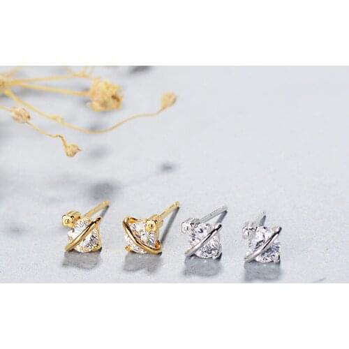 Simple Earrings Fashion Exquisite Temperament Zirconia Stud Earrings