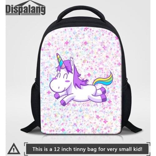 Cute Unicorn Cartoon School Bag For Little Girls Custom Design Kids Kindergarten Backpacks Bookbag 12 Inch Mini Back Pack Rugzak