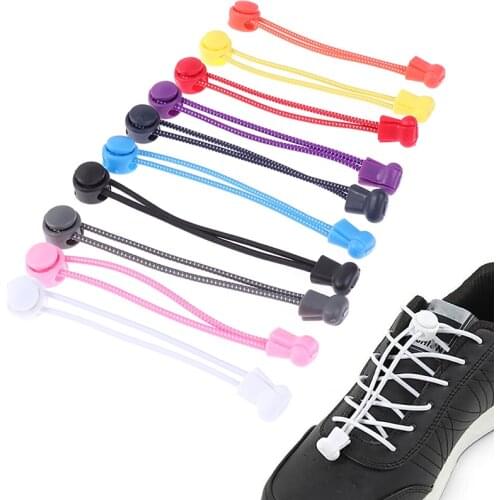 100cm Stretching Lock Lazy Laces No Tie Shoelaces Adults Children Sport Locking Lazy Shoe Laces Elastic Shoelace for Shoestrings