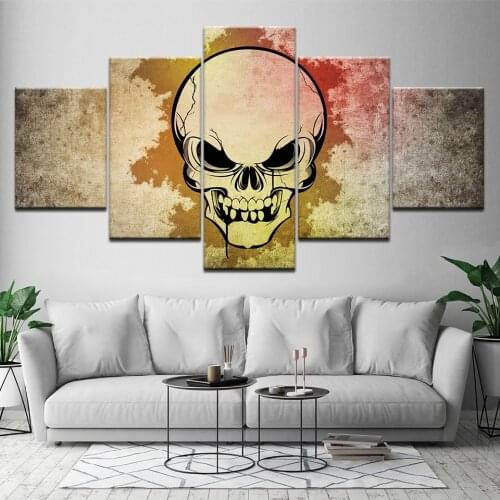 Modern Canvas Art Painting Frame Room HD Print Wall Art Pictures 5 Panel Brain Cerebrum Abstract Skull Poster Home Decor Artwork