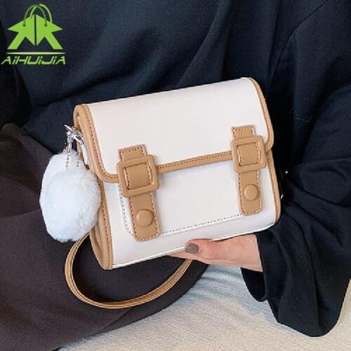 Fashion Color Contrast Crossbody Bag for Women High Quality PU Leather Handbag Luxury Designer Female Shoulder Messenger Bags