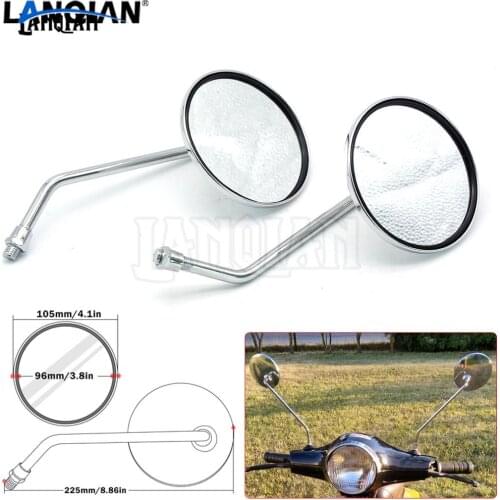 Universal Motorcycle Chrome Round Rearview Mirror Side Mirror Accessories For MOTO GUZZI 1200 SPORT BREVA 1100 750 GRISO Z800