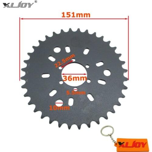 XLJOY 6 Hole 36T Rear Chain Sprocket For 49cc 50cc 60cc 80cc Motorized Bicycle Push Bike