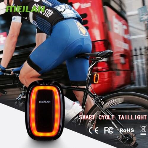 MEILAN X6 Smart Bicycle Rear Light Auto Start / Stop Brake Sensing IPx5 Waterproof Cycling Taillight New 2020 LED Lights