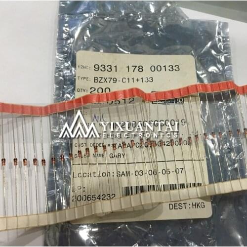 100PCS/LOT Free Shipping! 100% New Original BZX79-B8V2 BZX79-C10 BZX79-C11 BZX79-C12 DO35