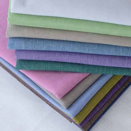 100cmx145cm Thick High-grade Fine Linen Sofa Fabric Solid Color Fine Linen Cotton and Linen Sofa Cover Bay Window Cushion Fabric