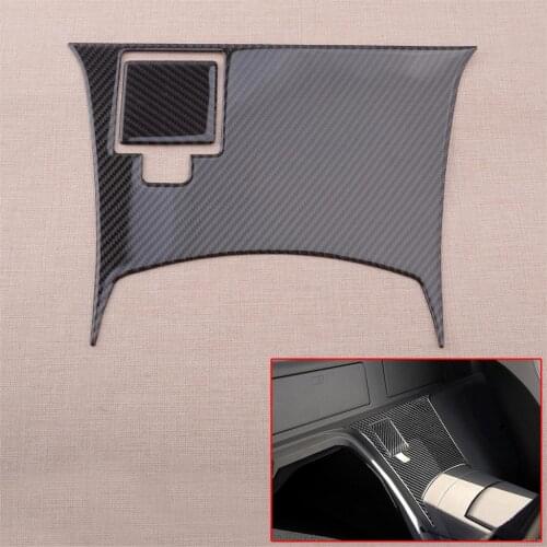 2Pcs Carbon Fiber Car Rear Center Console Panel Trim Cover Fit for Nissan 350Z 2009 2008 2007 2006 2005 2004 2003