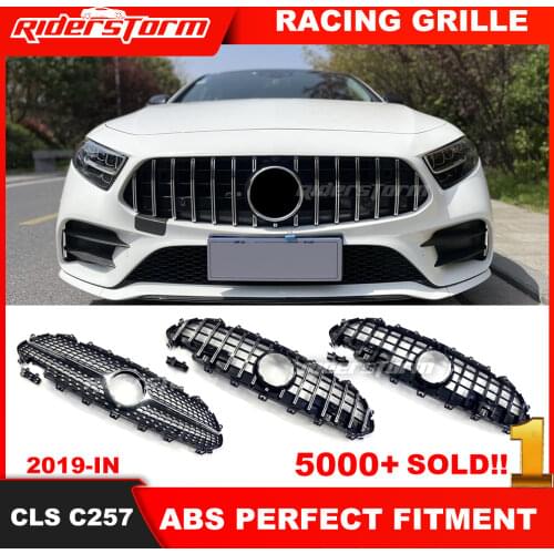 GT grill for CLS C257 GT grill For mercedez CLS amg Facelift CLS53 Front diamond grille CLS300 CLS350 CLS450 CLS500 4 Matic