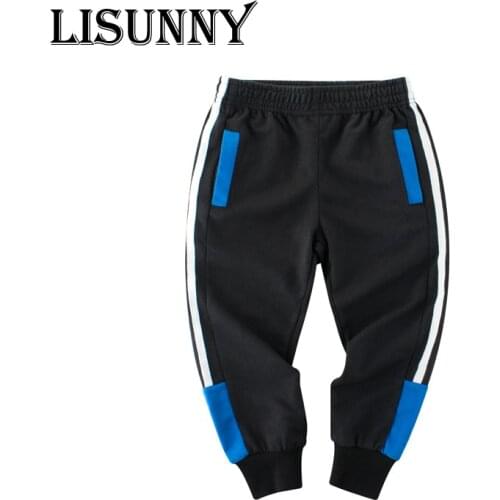 2021 Spring Autumn 100% Cotton thin section Baby Boys Girls Casual Sports Pants Kids Sweatpants Long Trousers Boy Girl Pants 2-8
