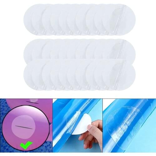 30PCS PVC Puncture Repair Adhesive Patch For Inflatable Toy Swimming Pool Float Air Bed Dinghies Patches Pools Tools Accessories