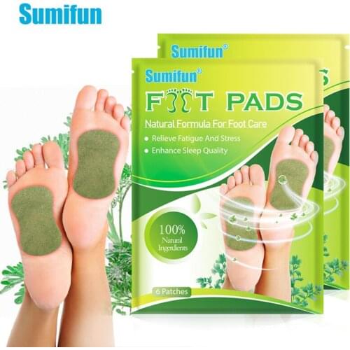 6Pcs Wormwood Detox Foot Pad Help Sleeping Relieve Ease Anxiety Sticker Weight Loss Body Slim Patch Relax Plaster Pain Relief