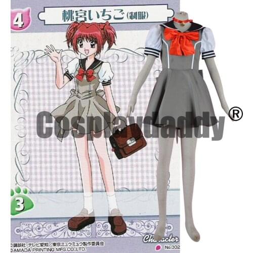 Tokyo Mew Mew Ichigo Momomiya Mew Ichigo Summer School Uniform Dress Outfit Clothing Japanese Anime Manga Cosplay Costume F006