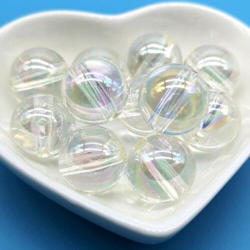 6-16mm Transparent AB Plating Acrylic Beads Jewelry Making Accessories Wholesale