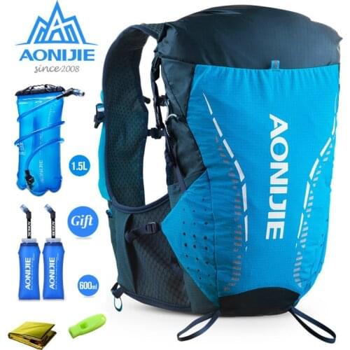 AONIJIE C9104 Ultra Vest 18L Hydration Backpack Pack Bag Soft Water Bladder Flask Hiking Trail Running Marathon Race SM ML XL 2L