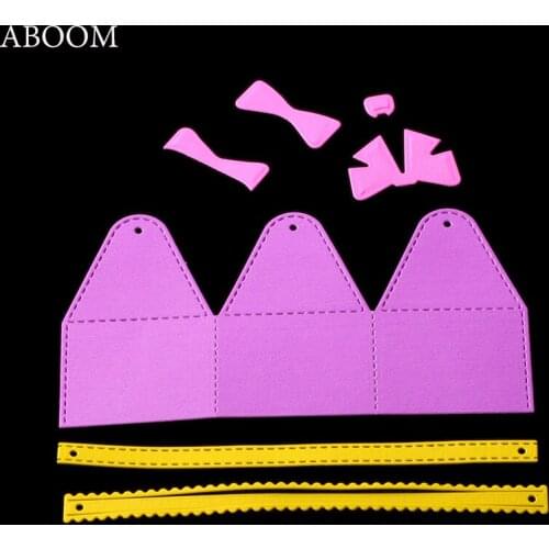 ABOOM Irregular Box Pattern Metal Carbon Steel Die Cut Gift Packing Deocrative Scrapbooking Album Photo Cutting Dies Paper Mold