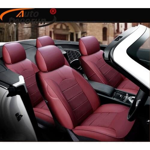 AutoDecorun Perforated Leather Seat Covers for Jeep Compass Accessories Cowhide Car Seat Protectors Cushion Cover Sets 2007-2016