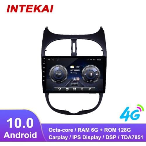 9"Android 10.0 Car Radio GPS Navigation autoradio multimedia player for Peugeot 206 2000-2016 head unit stereo