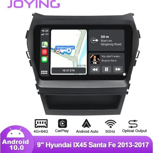 Joying 9inch Android10 Car Radio for Hyundai IX45 Senta Fe 2013-2017 DSP Carplay GPS SPDIF Subwoofer Android-auto Topslink DAB