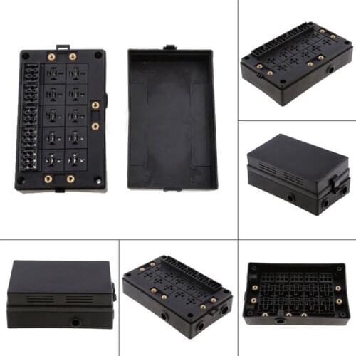 Car Blade Fuse Holder Relay Socket Black Box 18 Way Blade Fuse Holder Car Automotive Insurance For Automotive Marine