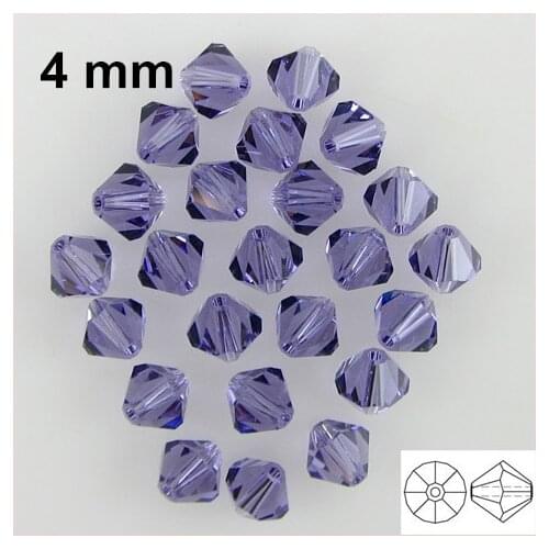 Free Shipping! 720pcs/Lot, Chinese Top Quality 4mm Tanzanite Crystal Bicone Beads