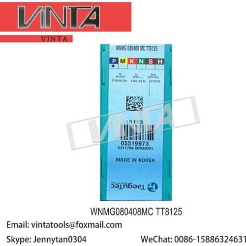 Free shipping high quality 10pcs/lot WNMG080408MC TT8125 cnc carbide turning inserts