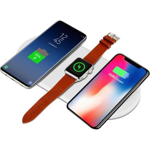 QI Wireless Charger base AirPower mat For iPhone X 8 plus XR XS 11 Pro Max Apple AirPods Watch 3 2 4 Quick wireless Charging Pad