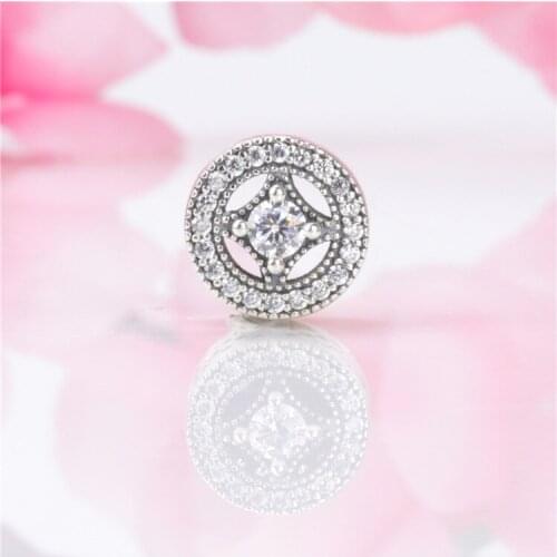 Bewill 100% Authentic 925 Sterling Silver Hot Selling Diamond Hollow Beads Fit Original Bracelet Pendant DIY Jewelry Charms Gift