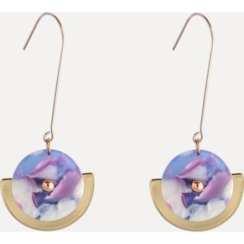 Noble Elegant Acetic Acid Plate Pendant Earrings Pretty Jewelry for Women Lady Wedding Party Gift