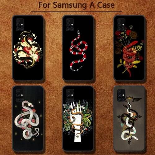 Hand snake flower pattern Phone Case for Samsung A91 01 10S 11 20 21 31 40 50 70 71 80 A2 CORE A10