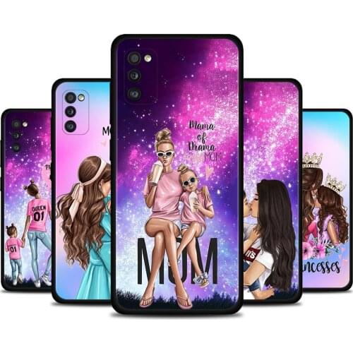 Phone Case for Samsung Galaxy A51 A71 A32 A72 5G A21s A11 A31 A41 A02 A02s A42 A01 A91 Soft Cover Fashion girl Super Mom baby