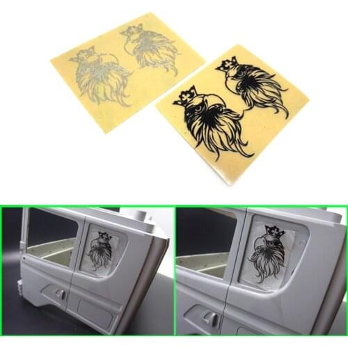 Decorative Stickers on The Side Windows for 1/14 Tamiya RC Truck Trailer Tipper Scania 730 620 470 Car Diy Parts