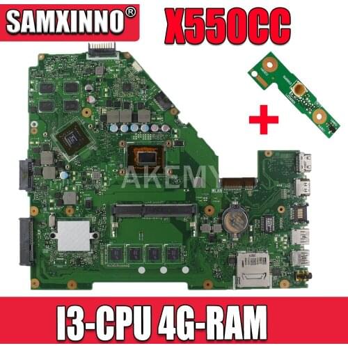 For ASUS X550CC R510CC DDR3 GT720M 4GB I3-2377U HM76 REV2.0 Laptop Motherboard System Board Main Board Mainboard
