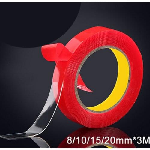 3m X10/15/20mm on Car Double Side Tape Glue Stickers Interior Accessories Acrylic Foam Transparent Adhesive Decoration Auto Glue