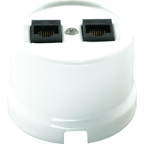 Porcelain surface Mounted Internet Network Plug Socket Computer RJ45
