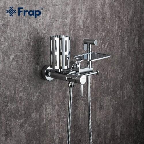 Frap Bidet Faucets Wall Mounted Bidet Toilet Sprayer Toilet with Hanheld Multifunction Toilet Washer Mixer muslim shower F7513