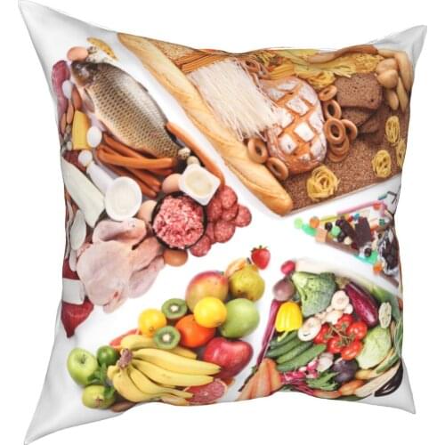 Interesting food soft flannel sofa decoration and home cotton pillow cover sofa seat decoration car pillow cover