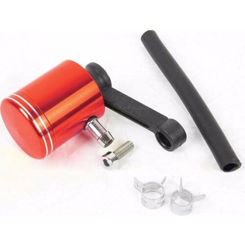 JX-LCLYL Universal Motorcycle Front Brake Clutch Tank Cylinder Fluid Oil Reservoir Red