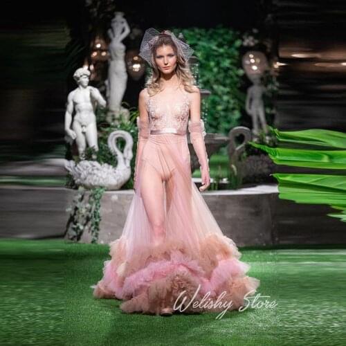 Sweet Pleated Tulle Skirts Women Sheer See Through Puffy Ruffle Tiered Tulle Skirt Bottom Floor Length Girls Skirt Custom Made