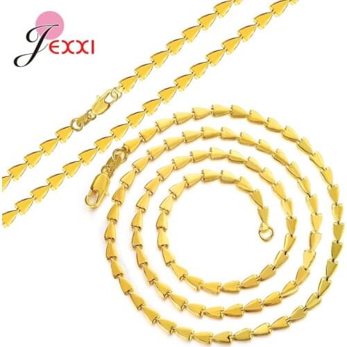 Top Quality Mens Necklace Solid Yellow Gold Filled Link Chain with Strong Felexible Lobster Clasps Hip Hop Style Collare