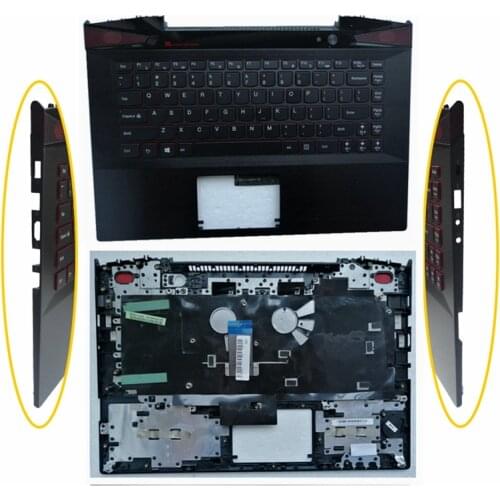 GZEELE NEW FOR Lenovo IdeaPad Y40-70 Y40-70AM Y40-70AT Y40-70AT-IFI palmrest upper case keyboard bezel with touchpad US version
