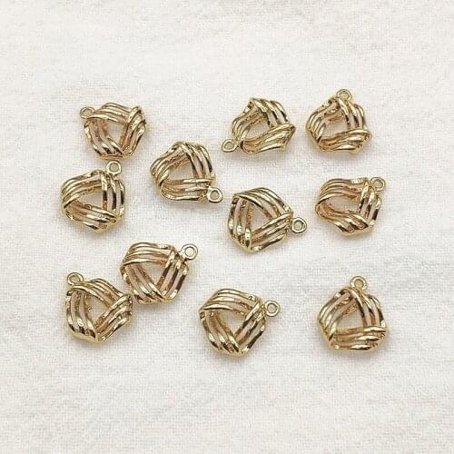 New Arrival! 12X11mm 50pcs Copper Charm For Handmade Necklace Earring DIY Parts Jewelry Findings & Components