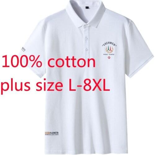 New Arrival Super Large 100% Cotton Spring Men Fashion Casual Short Sleeve Knitted Tshirt Plus Size LXL2XL3XL4XL 5XL 6XL 7XL 8XL