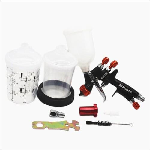 Spray Gun With 400CC PPS Tank Air Spray Gun With Paint Mixing Cup And Adapter Mini Spray Gun Paint Spray Gun 1.2mm Nozzle