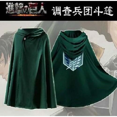 Anime Attack on titan cos Kyojin Cloak Cape Clothes Cosplay Costume Fantasia Blanket Soft Carton Cloth toy gift