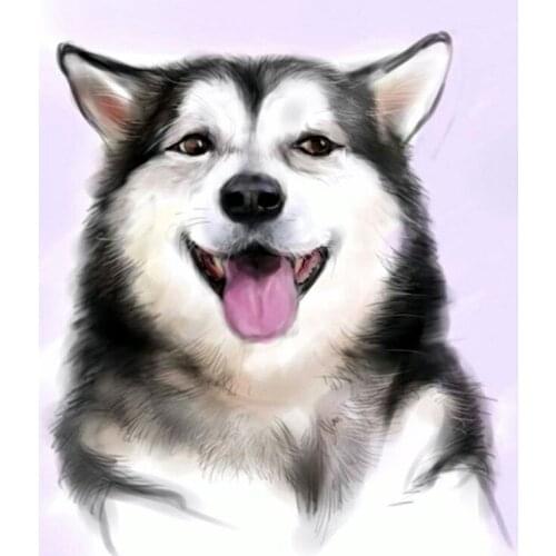 FULL Square 5D Diy Diamond Painting Dog 3D Diamond Embroidery The Puppy Smiles Mosaic Drawings Paintings Animal Picture